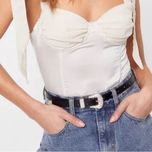 NWT Nasty Gal All Country Queens Dynamite Western Belt rhinestone hardware OSFA